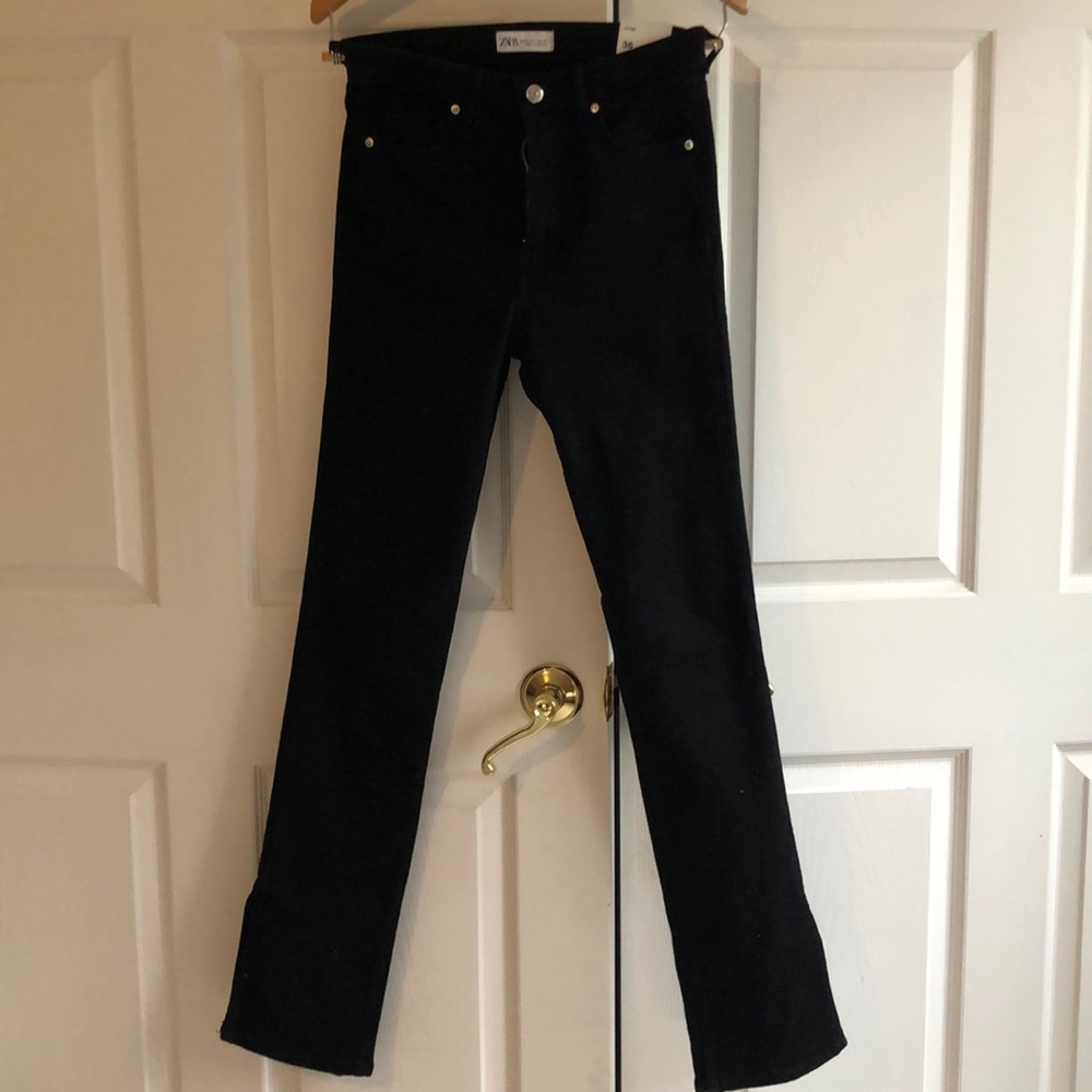 Zara black denim jeans